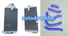 Aluminum Radiator + BLUE Hoses for Honda CRF250R CRF250 2014 2015 2016