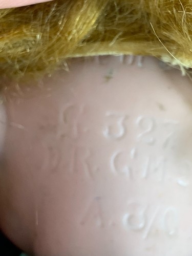 Antique 11" DRGM 259 A&M 327 Character Baby - Original Wig - Amand Marseille - Picture 8 of 17