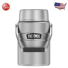 Thermos Stainless King Food Jar, Matte Steel, 47 Ounce