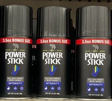 LOT OF 3 Cans Power Stick "Intensity" Deodorant Body Spray 3.5 OZ - Ships Fast!