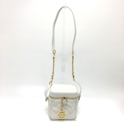 CHANEL CC charm Matelasse Vanity Shoulder Bag Lambskin Leather