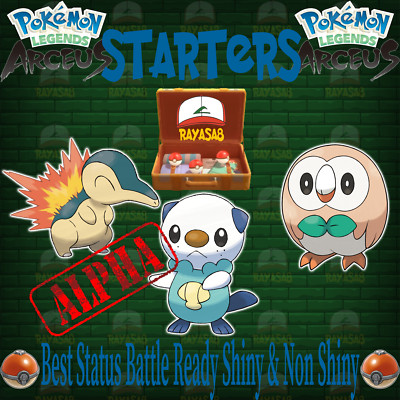 Pokemon Starters Alpha Shiny 6iv and Non Shiny Best Stats