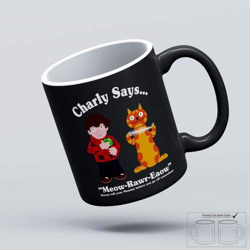 Charly 70s Retro Public Information Says Mug Cup Coffee Tea All Colours - Picture 3 of 15