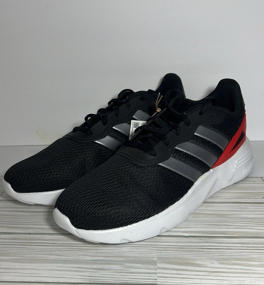 Size 11 - adidas Nebzed Cloudfoam Low Black / Red Running  display picture 1