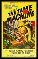 The Time Machine Fridge Magnet, Vintage movie poster art Image Magnet