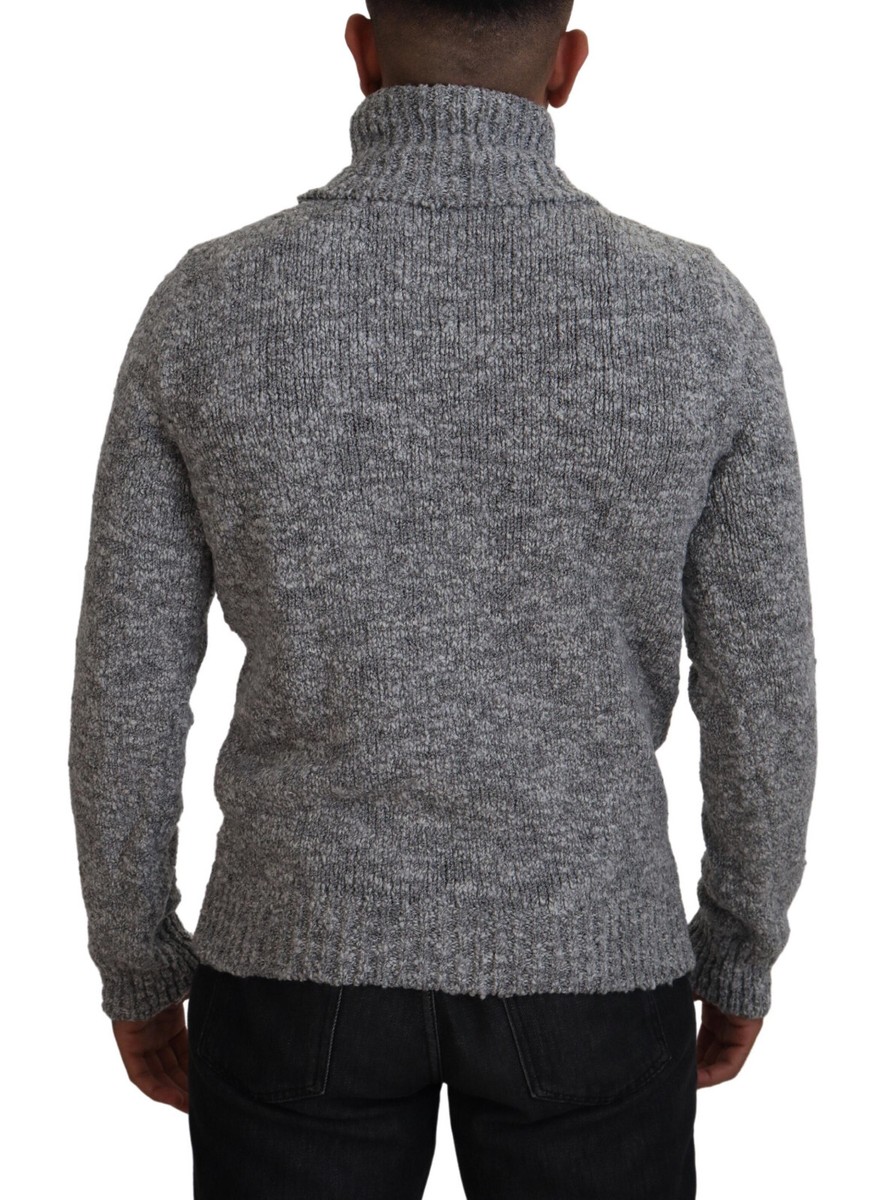 【送料&関税込】Dolce & Gabbana Alpaca Blend Turtleneck DOLCE & GABBANA Sweater Gray Wool Knit Turtleneck Pullover