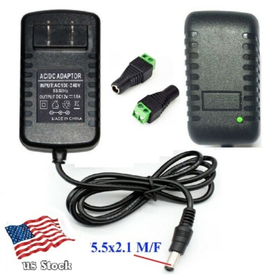 12V 1.5A AC/DC Adapter (wall wart) Power Supply CCTV Cameras / Home Electronics