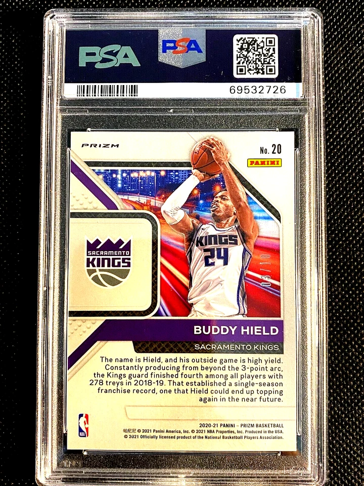 SSP 03/10 PSA 9 MINT 2020 BUDDY HIELD PANINI PRIZM GOLD DOWNTOWN BOUND G5212 - Image 2 of 2
