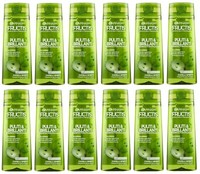 12Erpack Garnier Fructis Shampoo Puliti Brillanti,StäRkendes Stumpfes Haar 250Ml