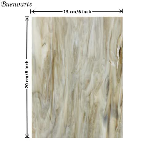 12 Sheets Stained Glass Sheets, 6 x 8 inch Black, White & Coffee Mixed