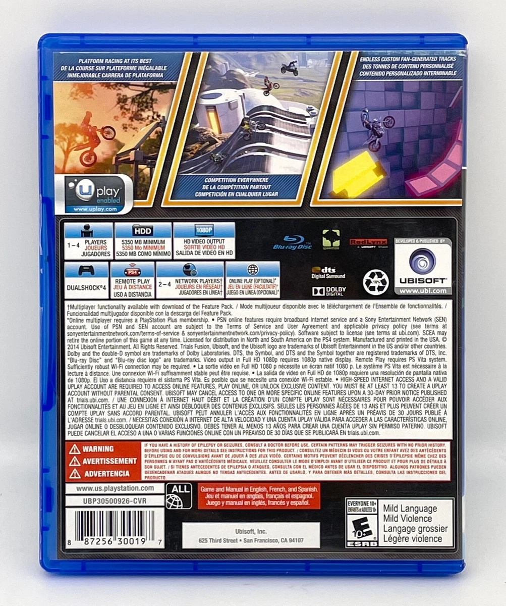 Trials Fusion - PlayStation 4 PS4 - Complete w/ Manual 887256300197 | eBay
