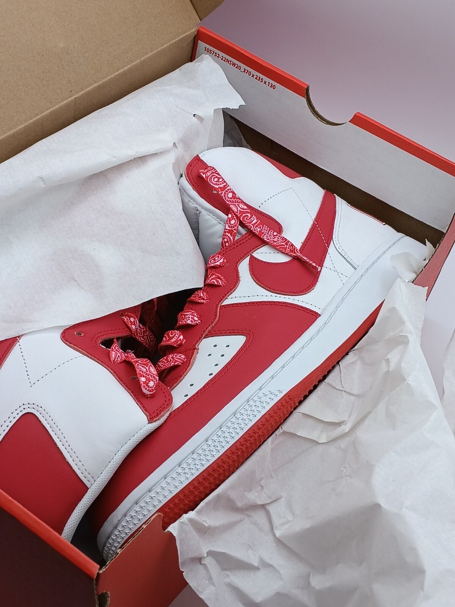 ナイキ ターミネーター HIGH ホワイト/レッド 30cm ビンテージ加工 New Nike Terminator High White University Red FJ 4454-100 Size 14