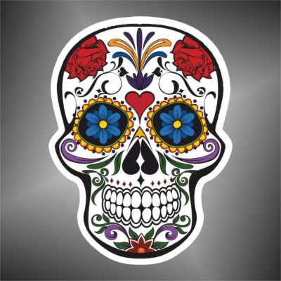 ADESIVO TESCHIO MESSICANO SKULL Decal Auto Moto Casco Murale | eBay
