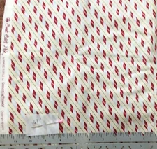 Sweet Saint Nick Candy Cane Stripe Cotton Fabric 1.875 Yard