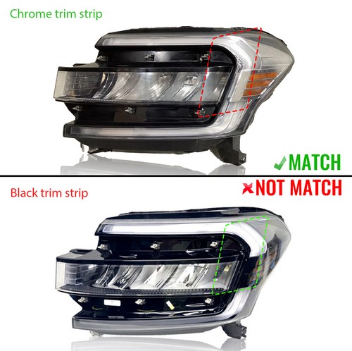 For 2022-2024 Ford Expedition Full LED Headlight W/ Chrome trim strip Left Side - Picture 2 of 22