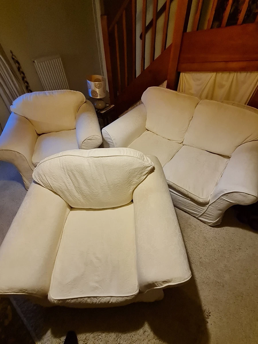 Couch with two chairs deals