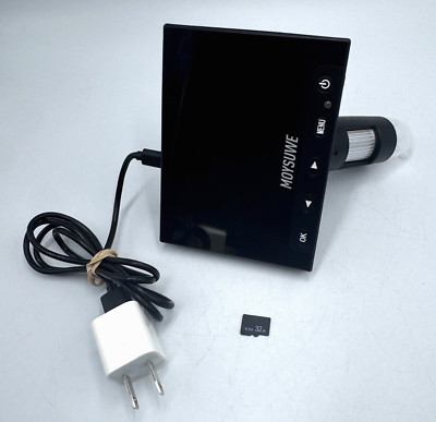 MOYSUWE 4.3'' LCD Digital Monitor Screen for Coin Microscope w/ 32GB Memory Card