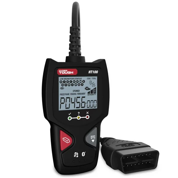 Hyper Tough HT100 Code Reader, 1996 & Newer OBD2 Vehicles, Free Fix