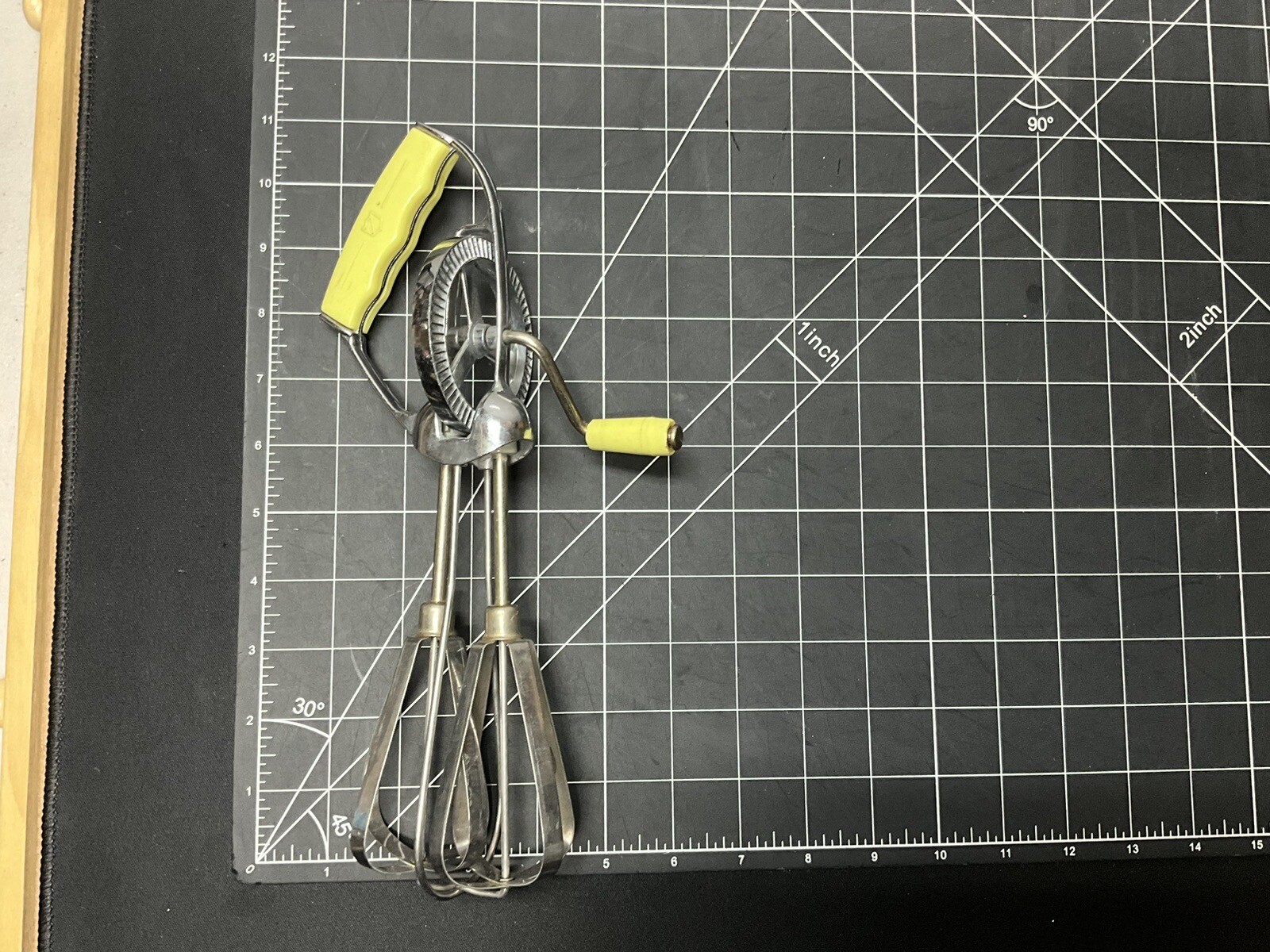 Vintage Rotary Egg Beater Hand Mixer Yellow Handle eBay