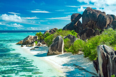 Wandbild: Der schönste Strand der Seychellen - Anse Source DArgent (119599649)