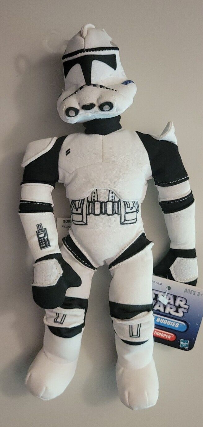 STAR WARS Battle Buddies Clone Trooper Bean Plush Figure 2004 With Tag.