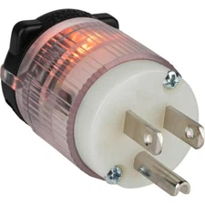 3-Prong AC Plug with Built-In Light
