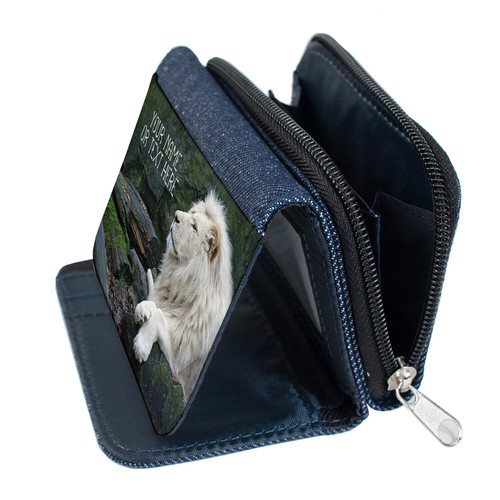 Personalised Animal Purse Denim Coin Wallet Womens Birthday Gift For Her - Picture 92 of 96