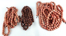 Wood Bead Garland 27 Feet 4 Pieces Brown Pinkish