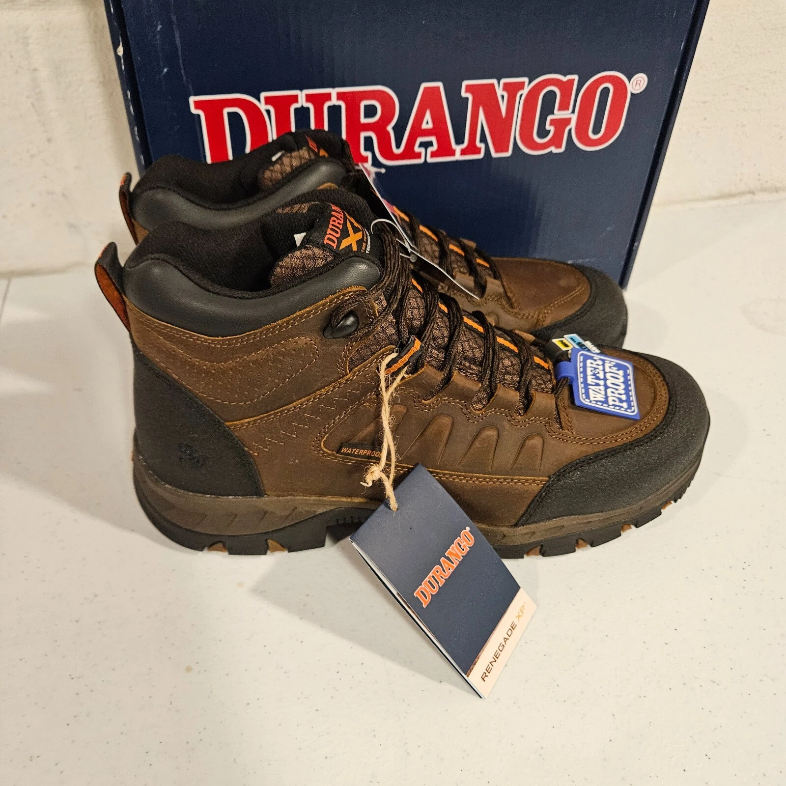 Durango Renegade XP DDB0363 Men's Brown Waterproof Hiking Boots Size 11.5M