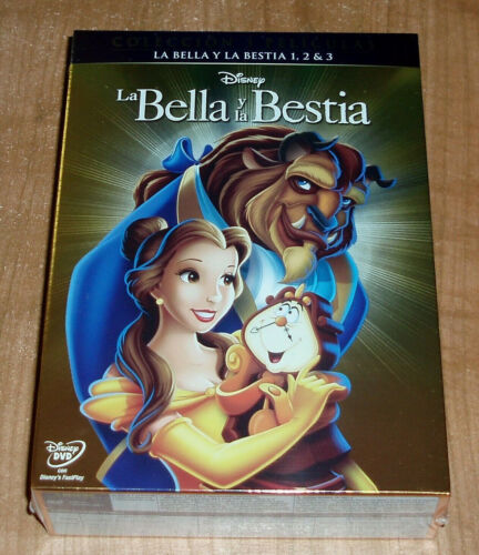 LA BELLA Y LA BESTIA COLECCION 3 PELICULAS DVD NUEVO PRECINTADO ANIMACION R2 - Imagen 1 de 6