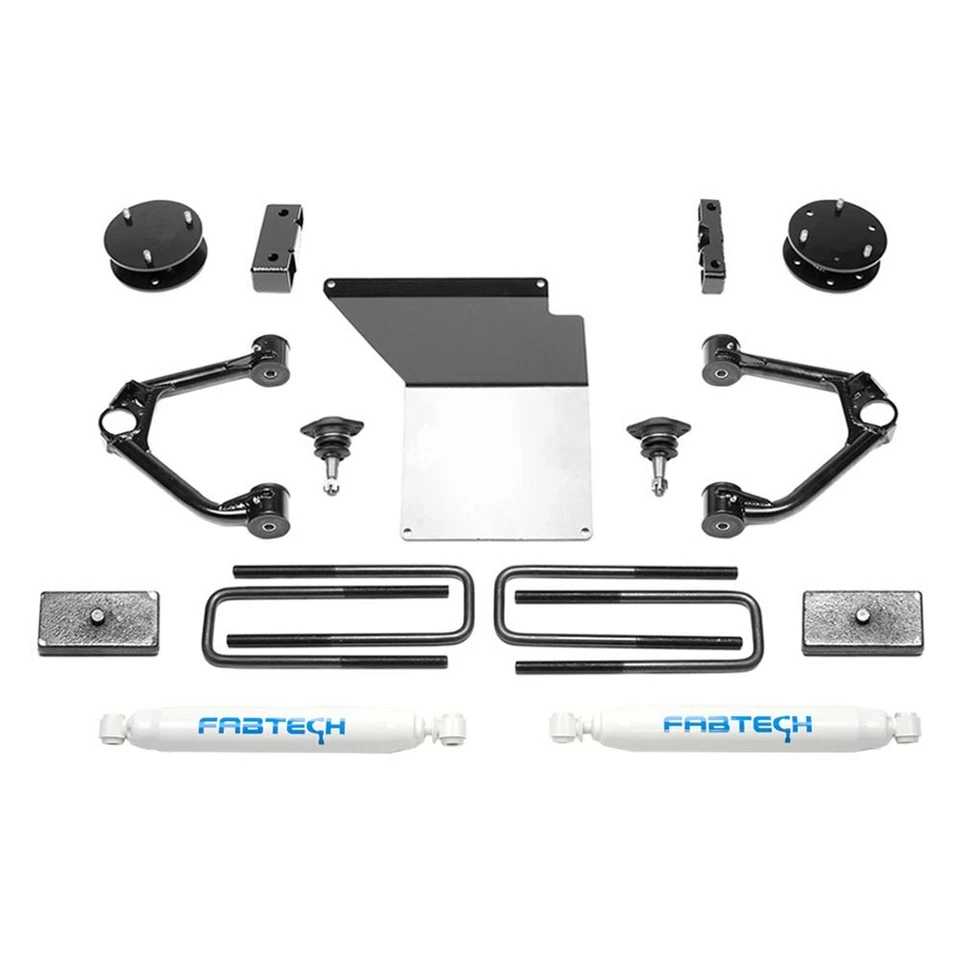 Fabtech 4"x1.5" Front & Rear Suspension Lift Kit for 07-13 Chevy Silverado 1500 Foto 2 de 2