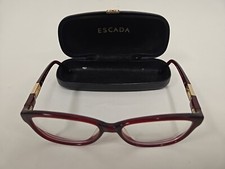 ESCADA VES 300 07FQ Designer Eyeglasses Ruby Red 53-16-140 Flex Hinges, Italy