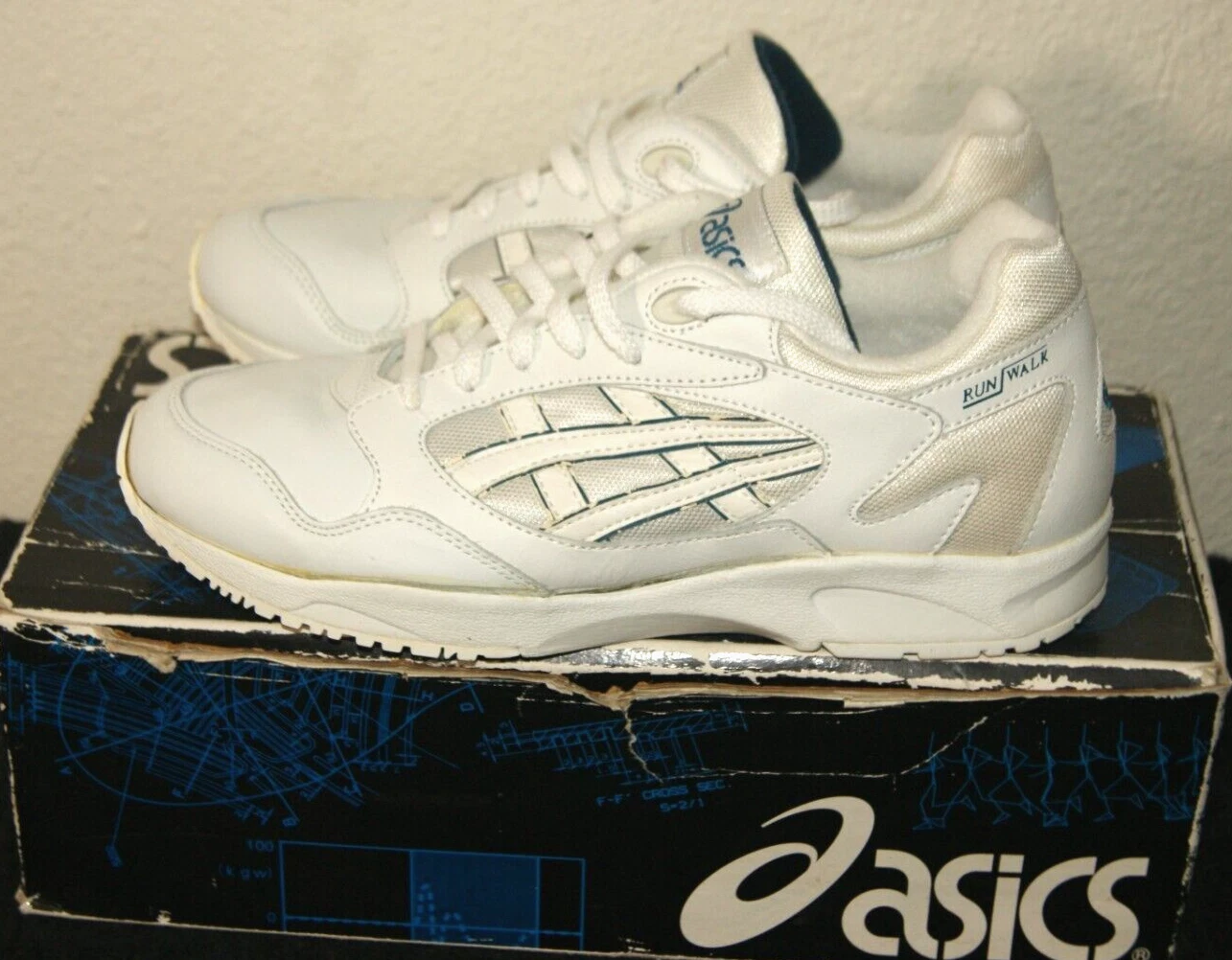 Scarpe da tennis donna Asics Gel Miata bianche bianche idro nuove con scatola US 9