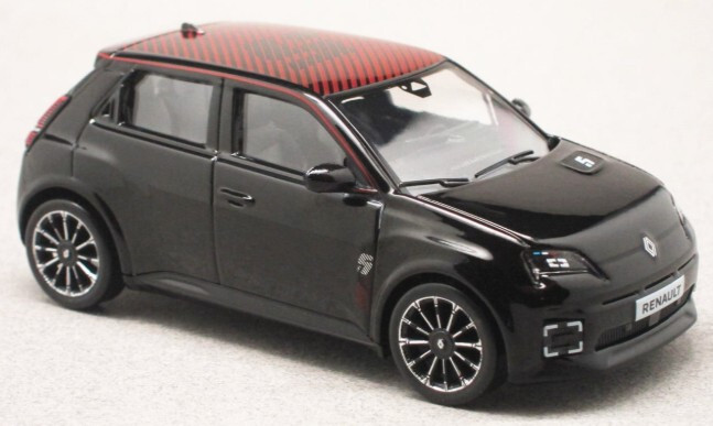 ミニカー Norev Renault 5 e-tech 100% electric Norev 2024 Renault 5 E Tech 100 Electric Black 1:64 Scale 3 Inch