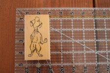 ART IMPRESSIONS Wood Rubber Stamp Back Dog Puppy Standing Q-1704