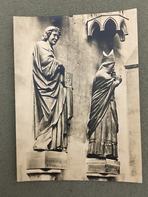 alte Ansichtskarte aus dem Jahr 1957 - Dom zu Meißen-Die Schutzheiligen des Doms