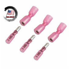 22-16 AWG Heat Shrink Wire Connectors Male Female Bullet Crimp Terminals 50Pcs