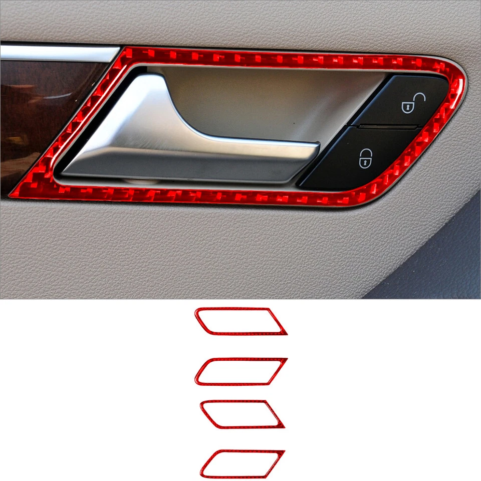 45Pcs For Mercedes-Benz R320/350 Red Carbon Fiber Full Interior Kit Cover Trim - Image 4 of 4