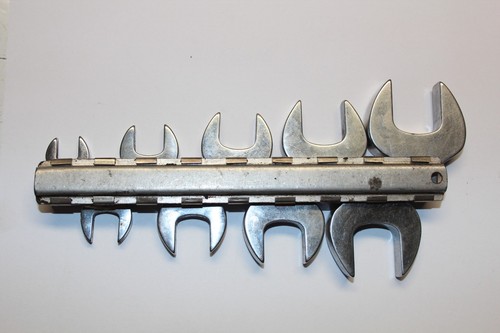 SNAP-ON TOOLS 9pc 3/8" Drive SAE Open-End Crowfoot Wrench Set 7/8"-3/8" USA - Picture 6 of 6