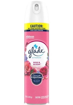 Glade Rose & Bloom Air Freshener Spray, 8.3 oz. New