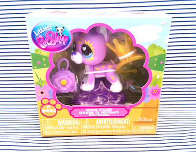 Littlest Pet Shop Spring Stylers #440 Purple Great Dane Dog Easter New --READ--