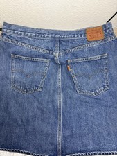 Levi's Women's Vintage Orange Tab Blue Denim Skirt Size 32