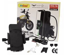 Supporto Telefono Per Moto Scooter e Bici Con Presa Ricarica Integrata USB 360°