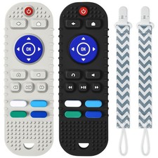 2PCS Silicone Baby Teething Toys, Remote Control Shape Teether Toys with 2PCS...