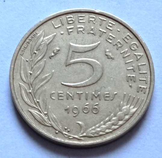 Pièce de 5 centimes RF Marianne 1966, en Cupro-aluminium - SPL - Photo 1/2