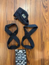 Cobra Grip Power Pads Figure 8 Deadlift Lifting Straps Black Size L