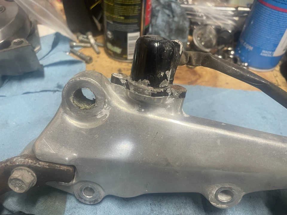 1978 Honda Cb400 Hawk Hondamatic conjunto de peg de pé lateral esquerdo - Imagem 2 de 4