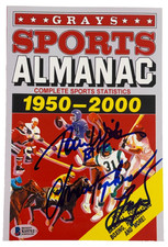 Christopher Lloyd Tom Wilson Signed Grays Almanac Back to the Future Beckett COA