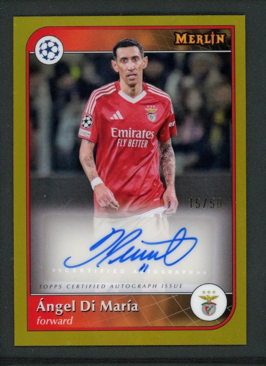 2025 ANGEL DI MARIA 15/50 AUTO TOPPS MERLIN UEFA CHAMPIONS LEAGUE
