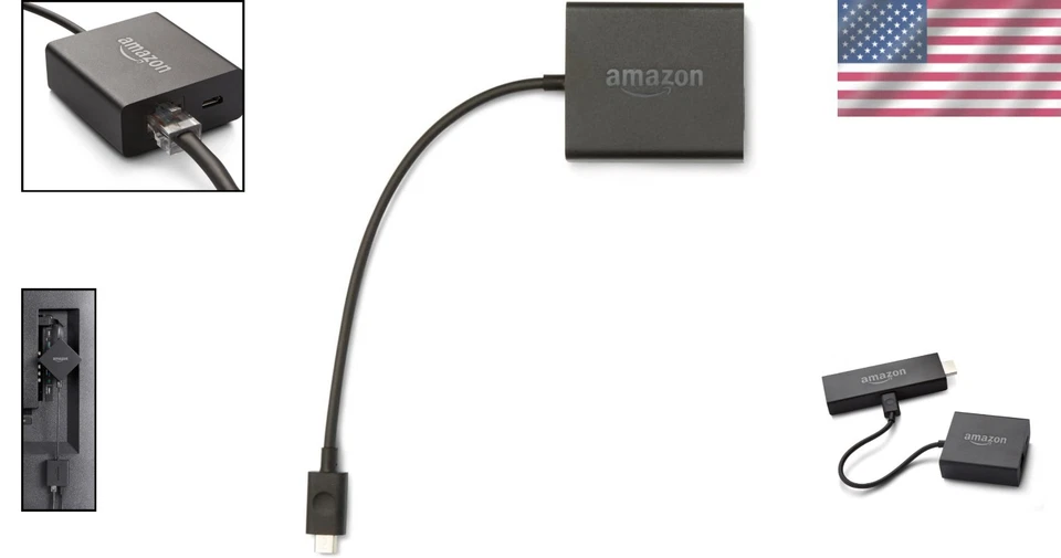 Zuverlässiges kabelgebundenes Internet: USB-Ethernet-Adapter kompatibel mit Fire TV Range - Bild 2 von 4